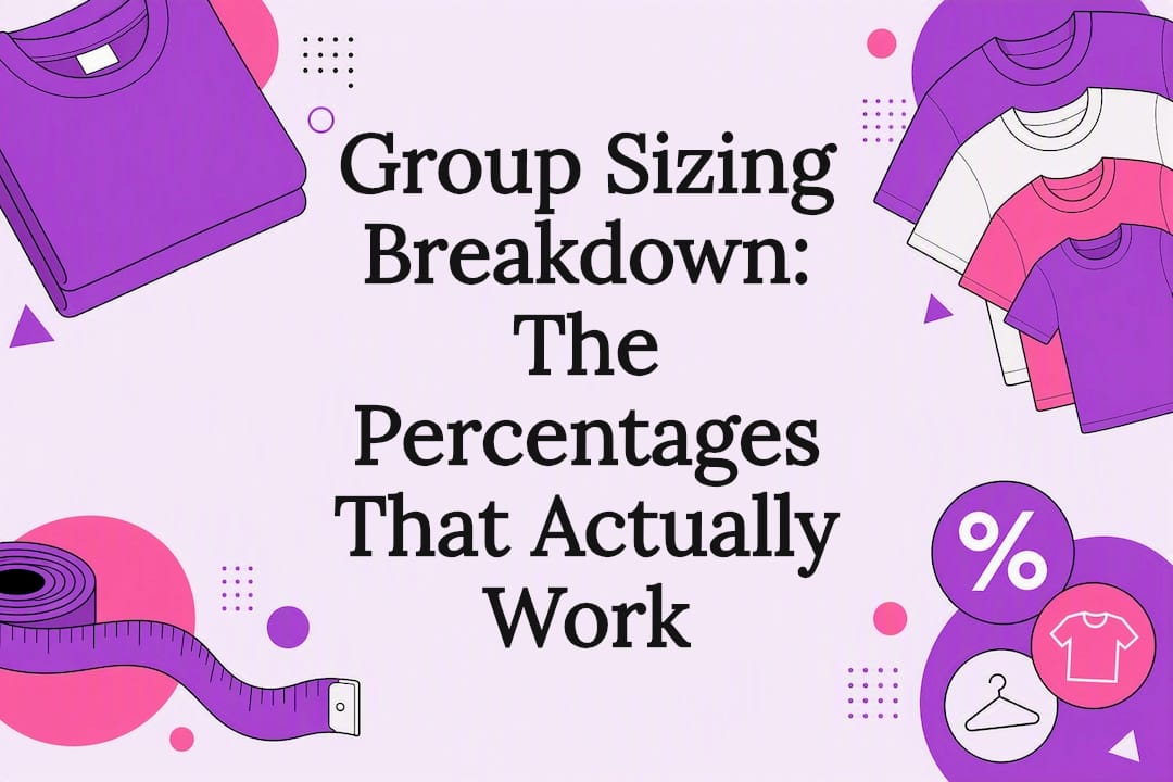 Decorative title card illustration for group sizing article