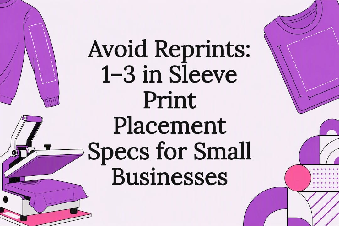 Decorative title card illustration for sleeve print placement article