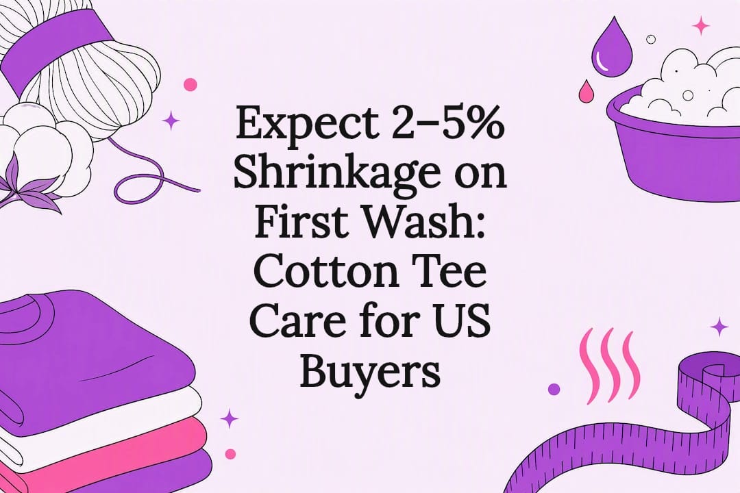 Cotton shirt care title card illustration