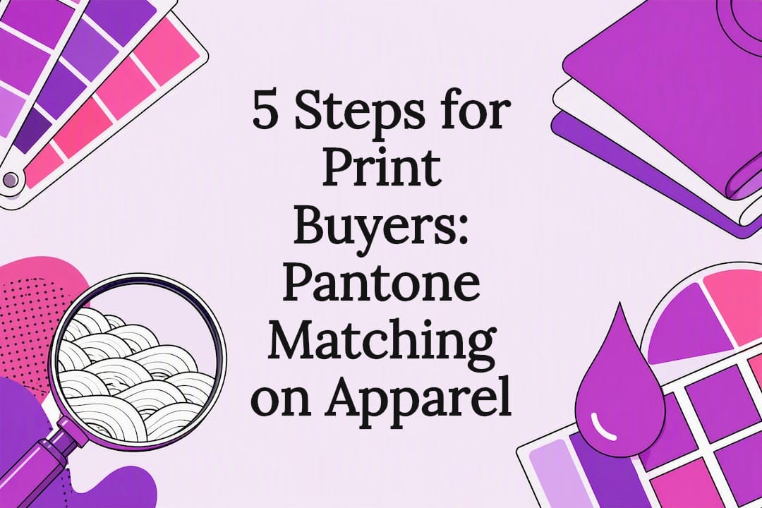 Pantone color swatches and cotton fiber illustration