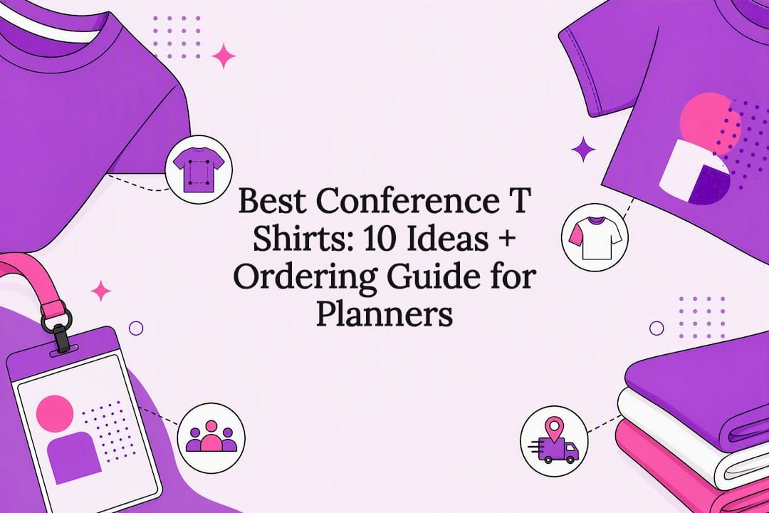 Decorative conference apparel title card