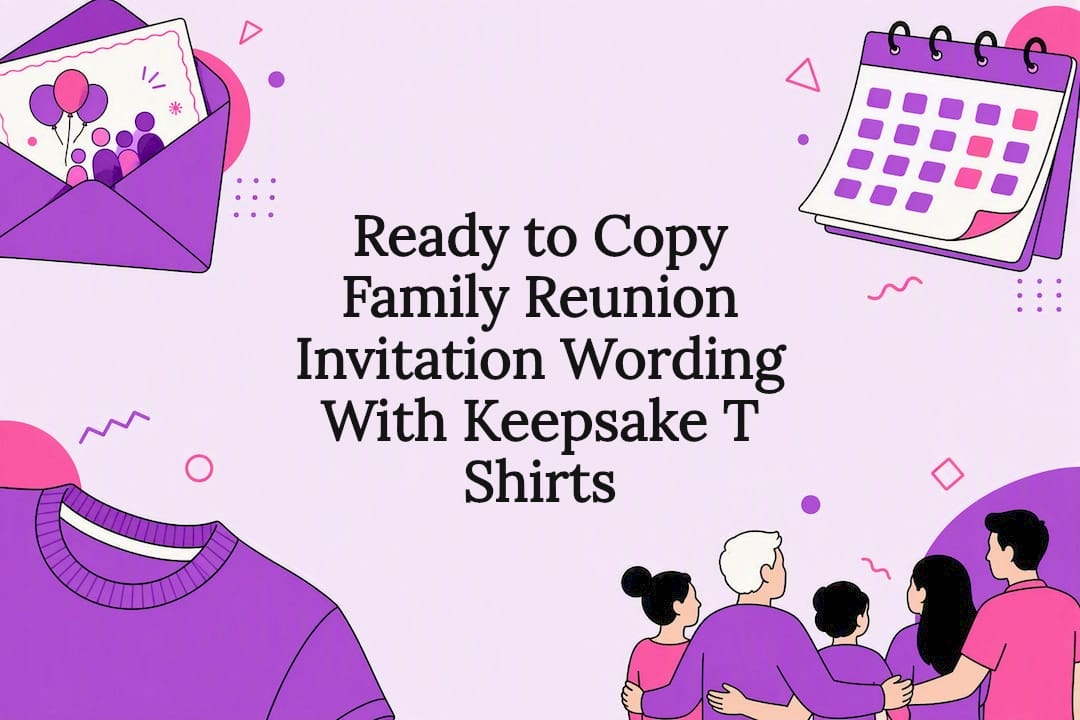 Family reunion invitation title card illustration