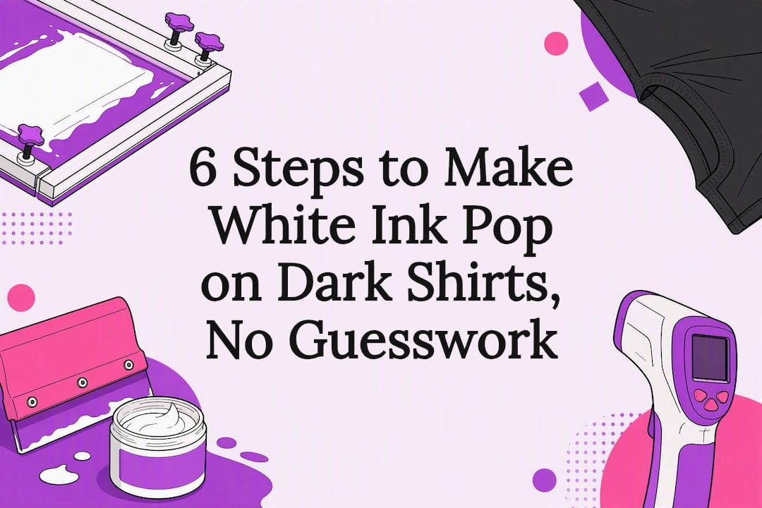 White ink printing title card