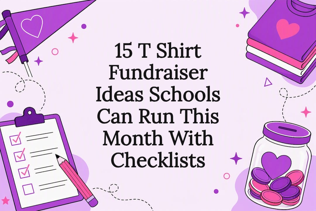 School fundraiser title card illustration
