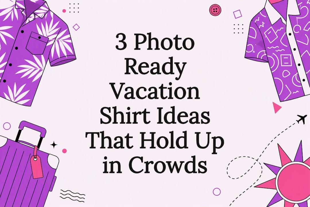 Vacation shirt ideas title card illustration