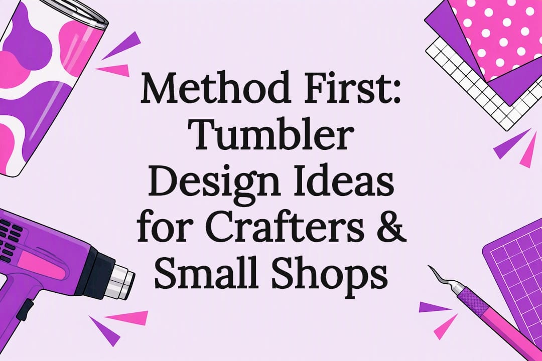 Decorative tumbler design title card