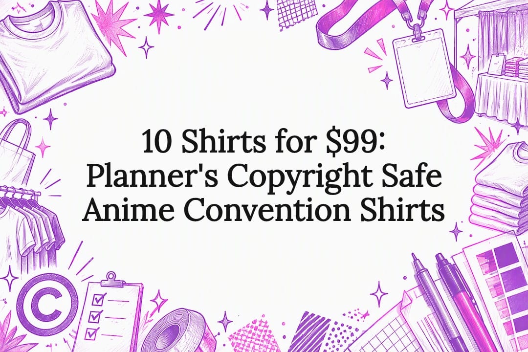 Decorative convention shirt title card