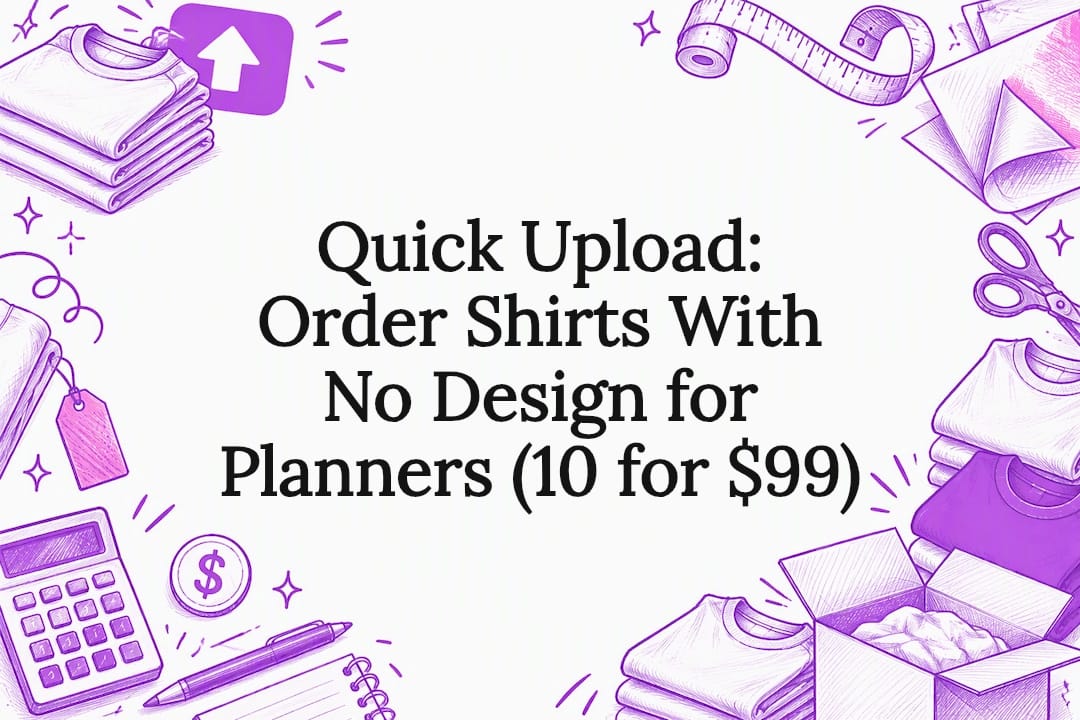 Decorative custom shirt order title card